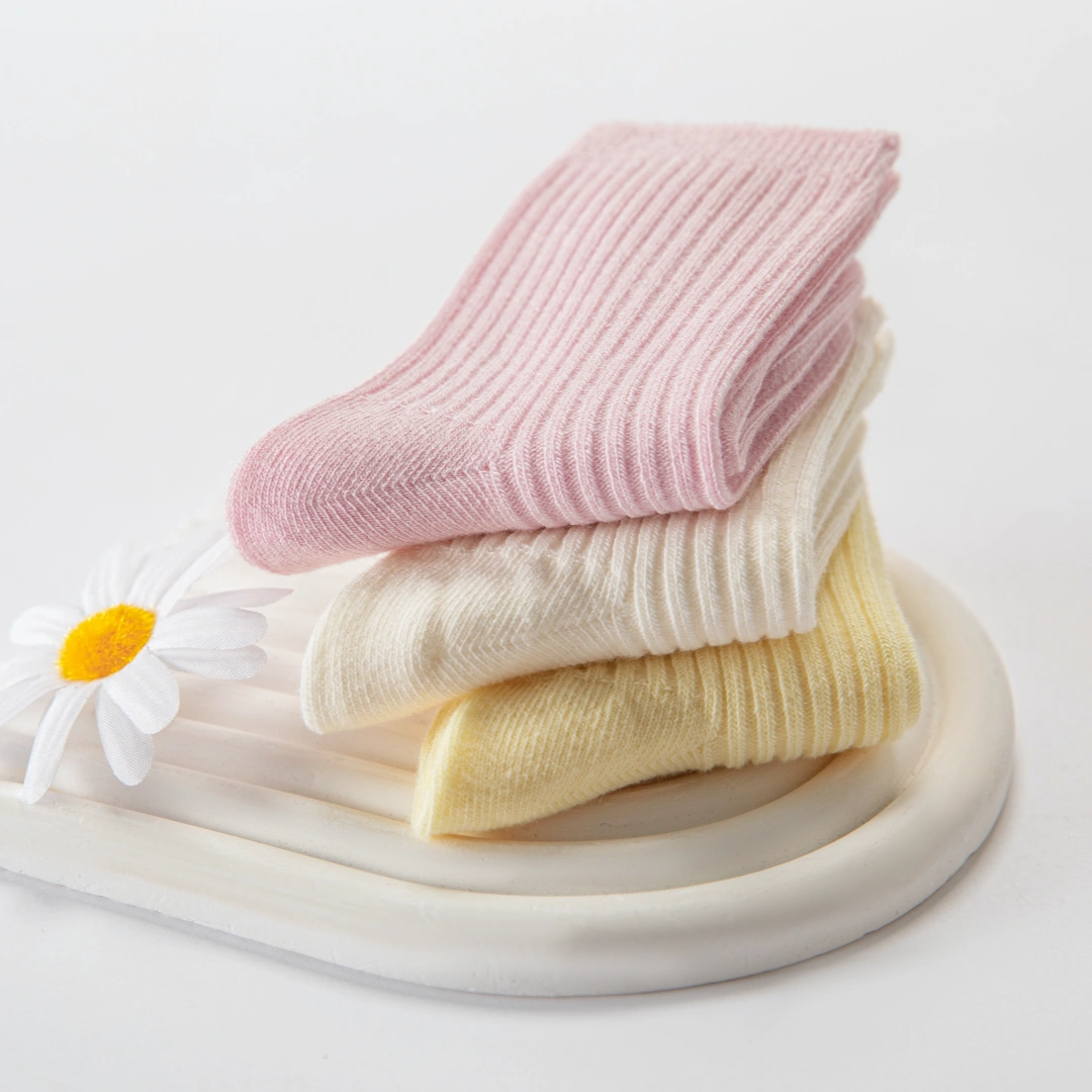 Baby’s Candy Pastel Solid Ribbed Socks 3-Pack