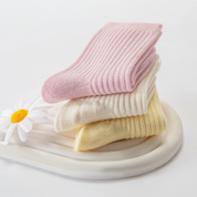 Baby’s Candy Pastel Solid Ribbed Socks 3-Pack