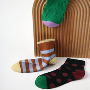 "Artisan Soul" 3D Textured Ankle Socks 3-Pack