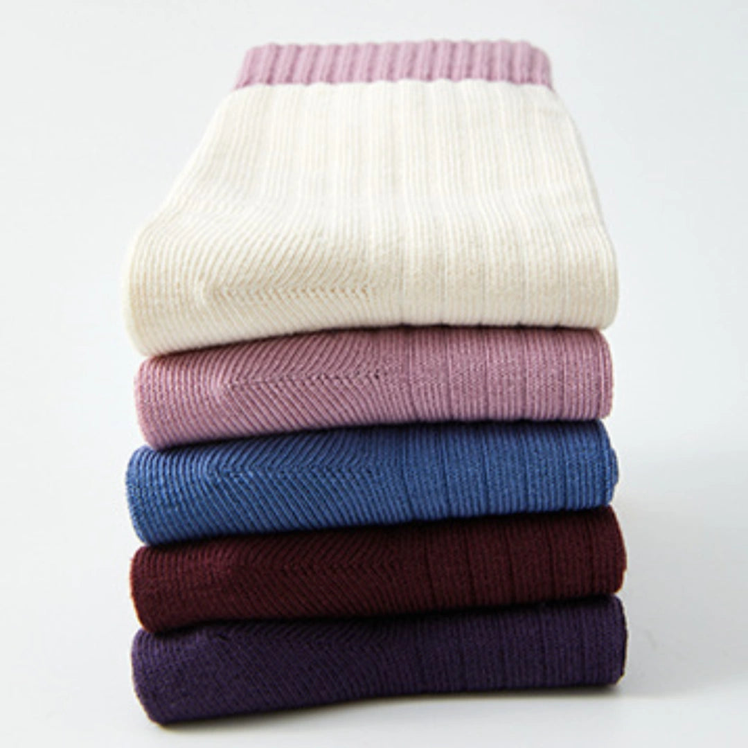 Kid‘s Retro Color-Block 97.1% Cotton Crew 5-Pack