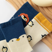 Baby’s Cozy Playful Penguin Terry Crew Socks 3-Pack