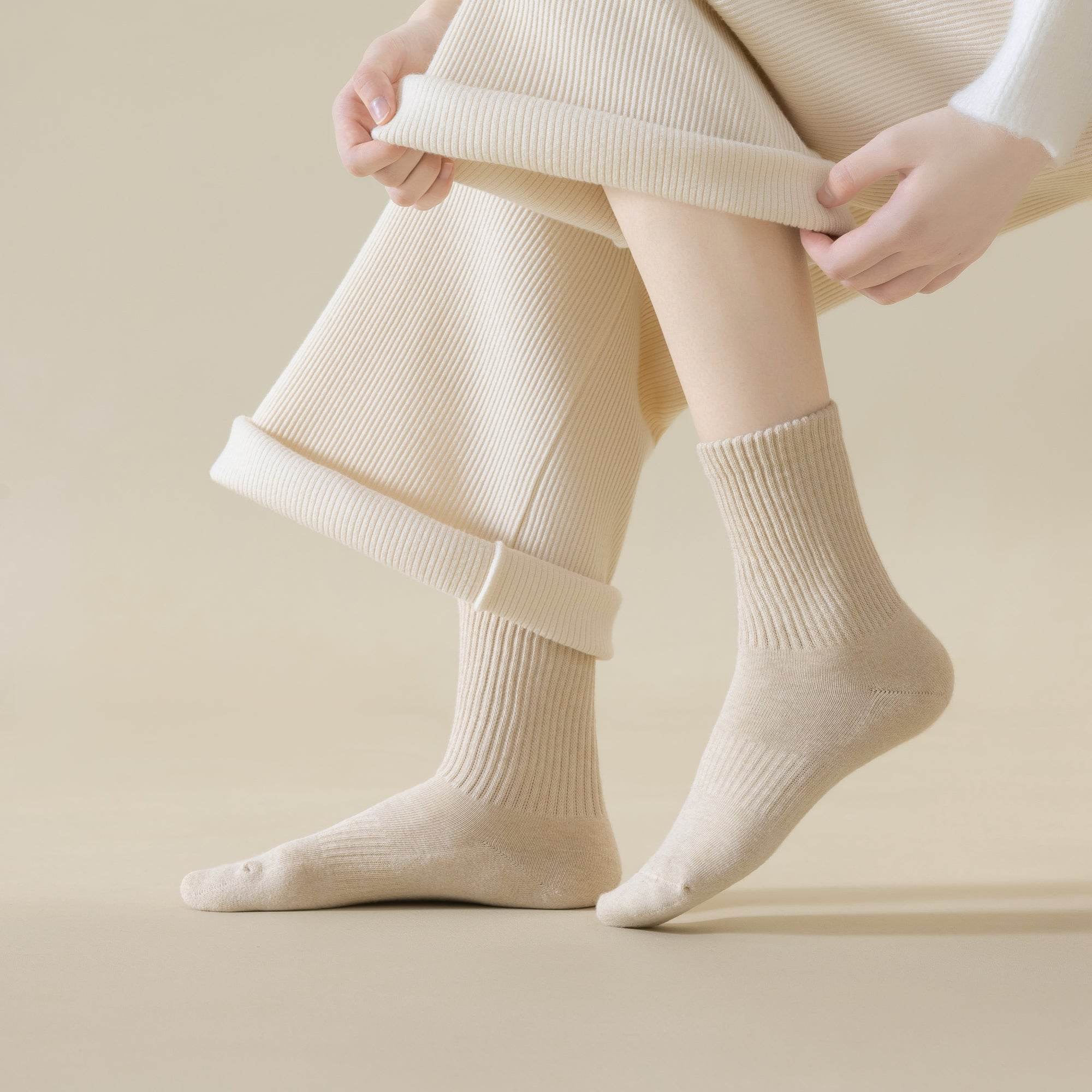 Women's Cloud-Terry Cushioned Crew Socks - 5 Pairs