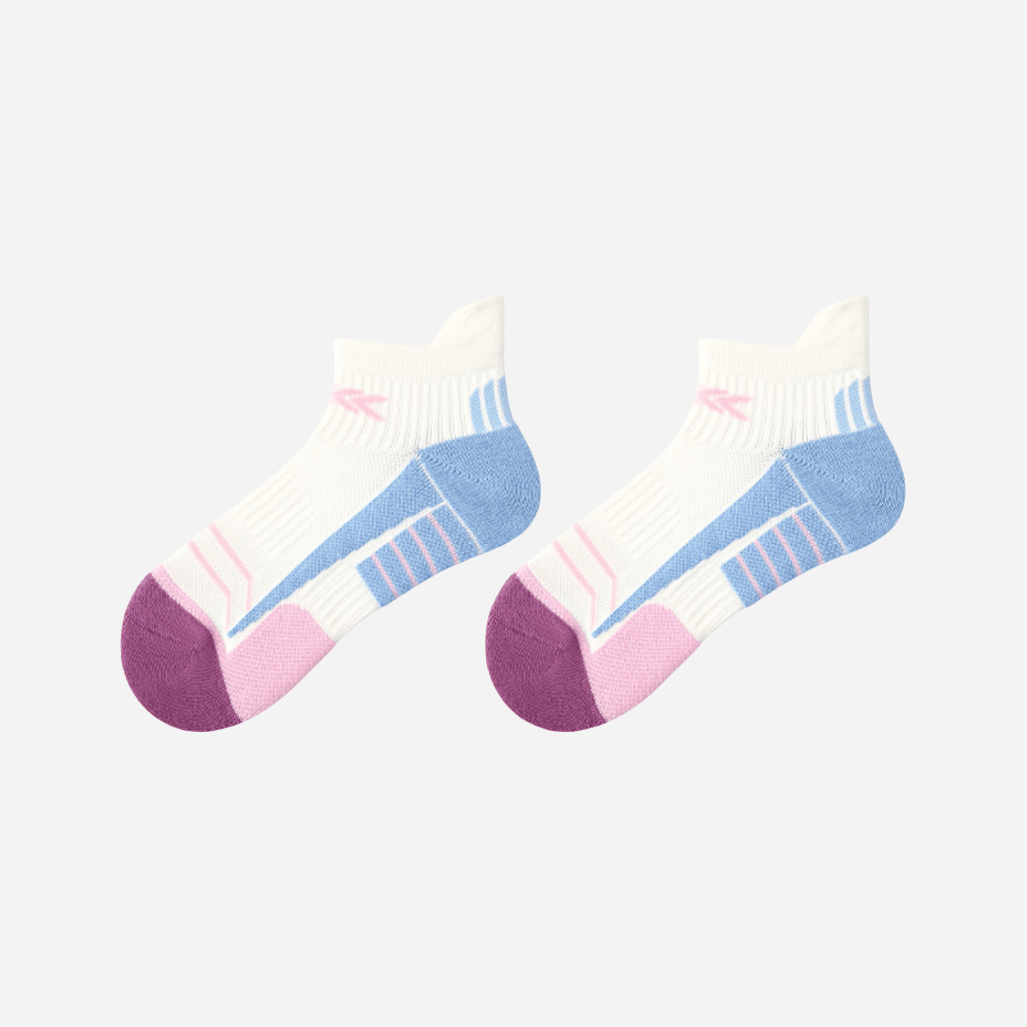 Women's Performance Cushioned Ankle Socks - White & Berry