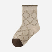 Kid's Girls' Preppy Charm Crew Socks - 5 Pairs