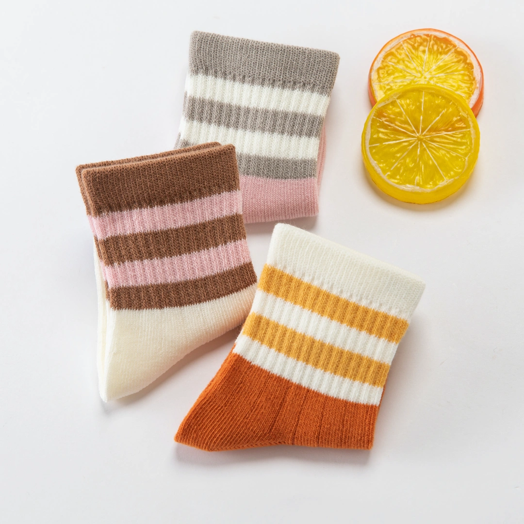 Baby’s Retro Colorblock Stripe Crew 3-Pack