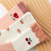 Baby’s Sweet Cherry Winter Thick Terry Socks 3-Pack