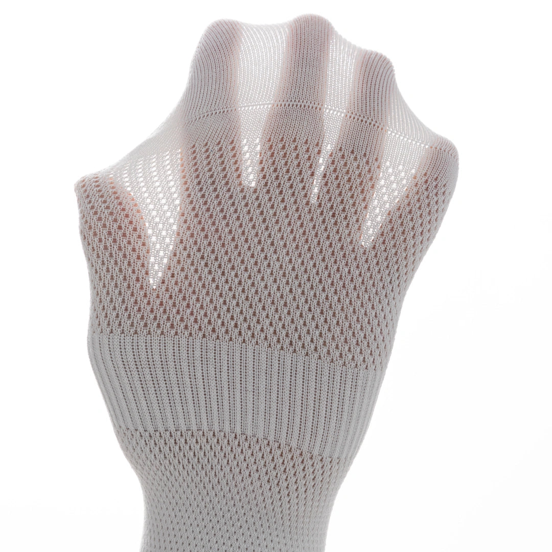 Men's 98% Cotton Breathable Mesh Ankle Socks - product photo showing breathable mesh comfort