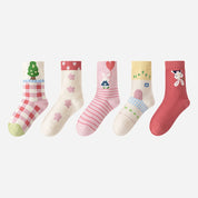 Kid‘s Garden Picnic Cotton Crew Socks 5-Pack
