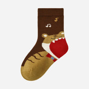 Kid's Musical Animals Novelty Socks - 5 Pairs