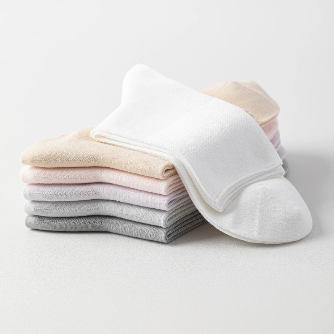 Women's 99% Supima® Cotton Silk-Touch Quarter Socks - product photo showing soft cotton comfort