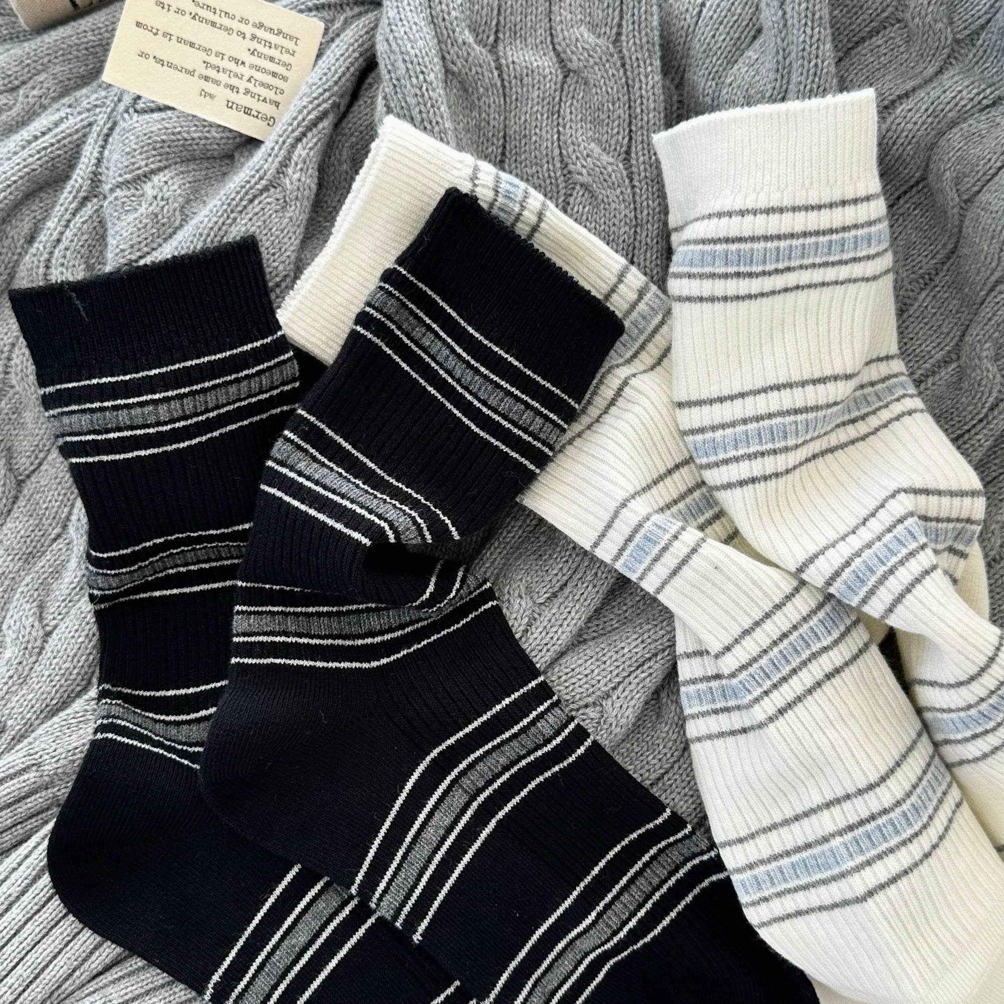 Women's Retro Varsity Striped Socks - Single Pair