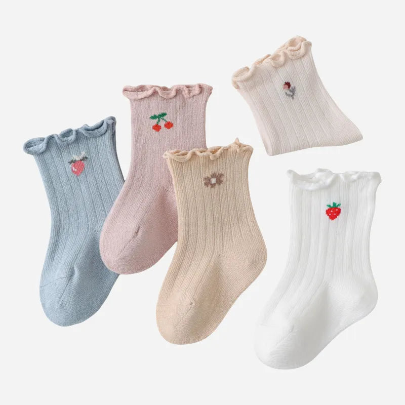 Babies Berry Cute Crew Socks-3 Pairs