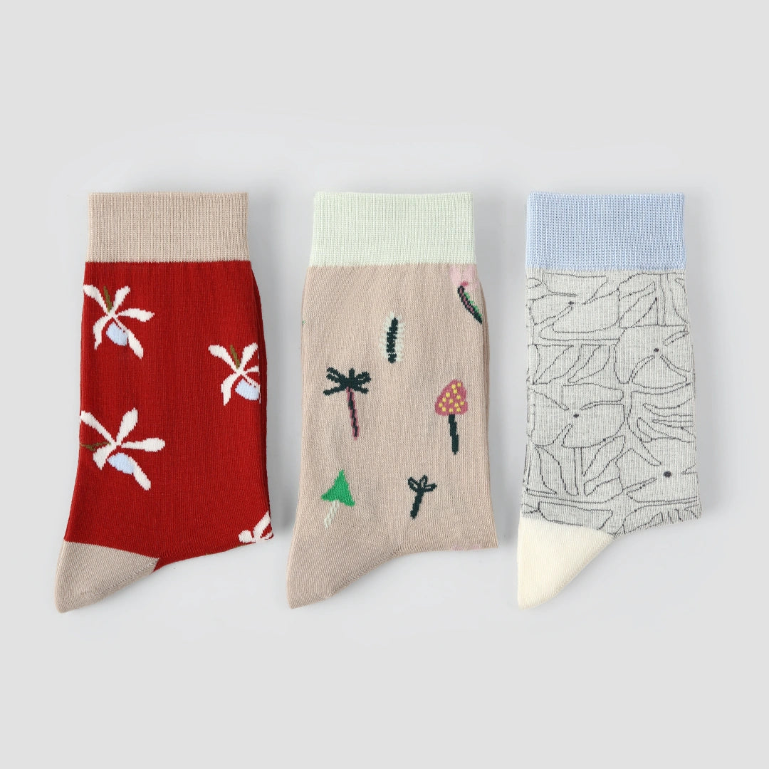 Women's Mesh Crew Socks (3-Pack) - sock set showing breathable mesh comfort
