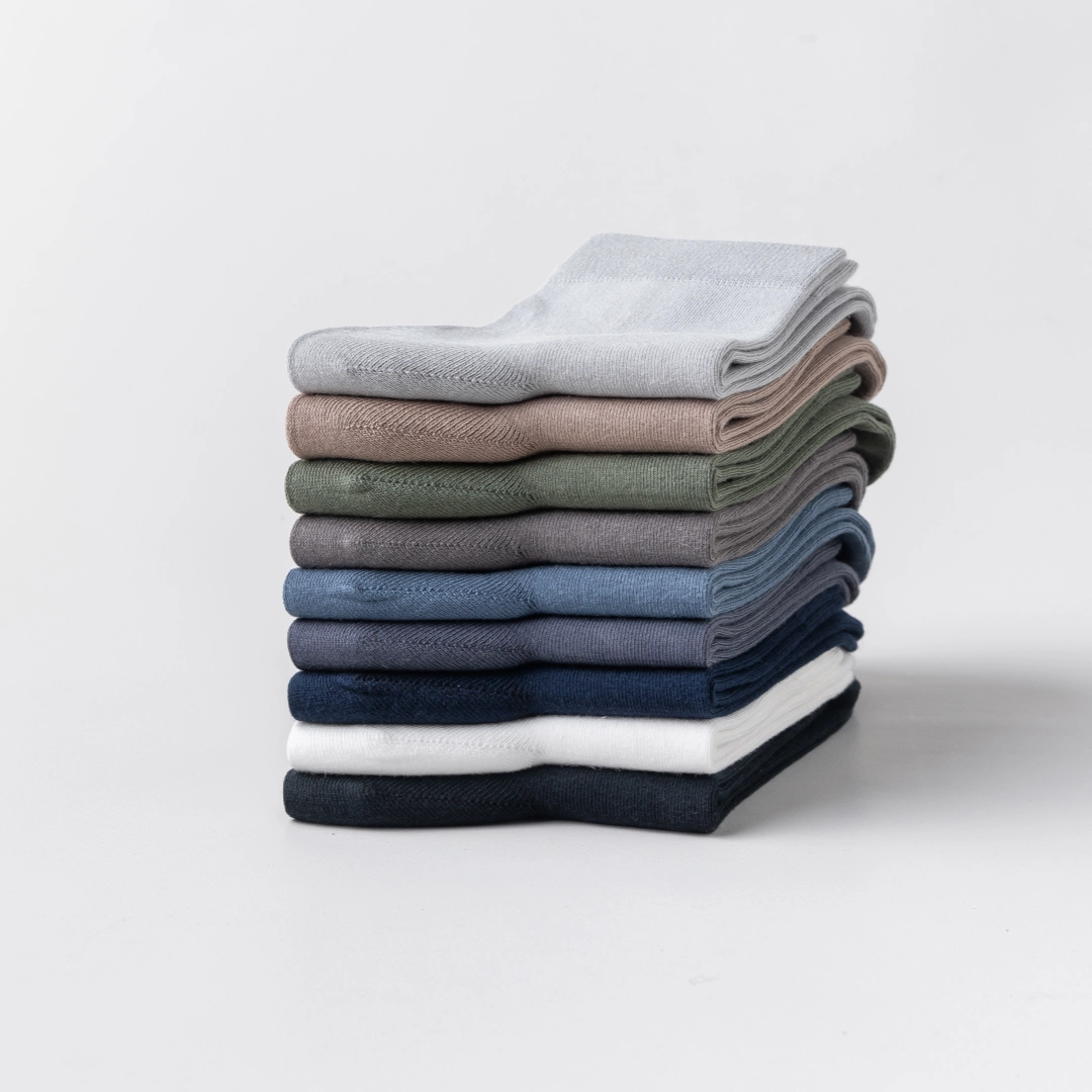 Men's 98% Premium Cotton Business Crew Socks