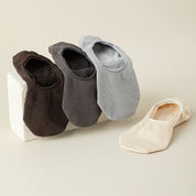 Men's Mulberry Silk & Modal Ultra-Thin No-Show Socks - product photo showing modal and mulberry silk comfort