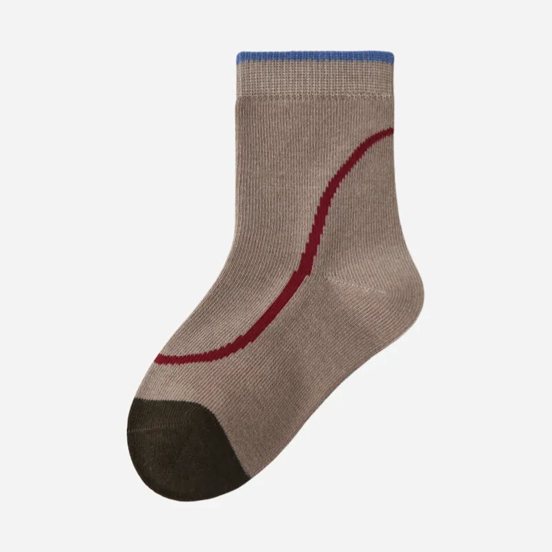 Kid's Modern Retro Patterned Socks - 5 Pairs