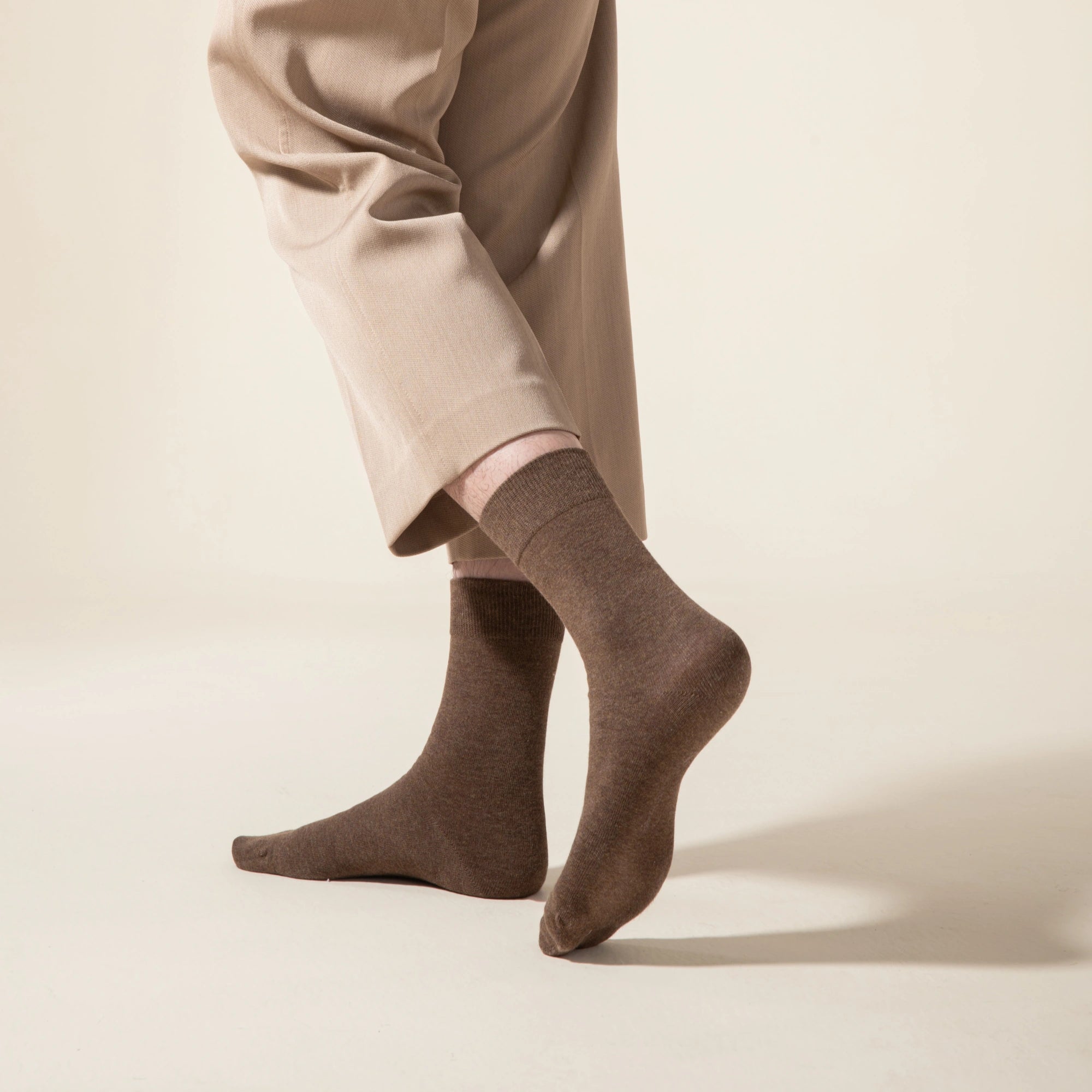 Men's Fine-Knit Heathered Cotton Socks