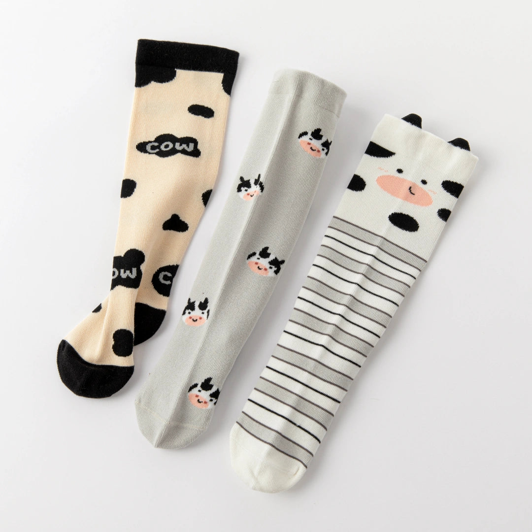 Baby’s Moo Moo' Cute Cow Knee-High 3-Pack