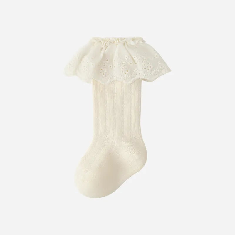 Babies Victorian Lace Knee Highs-3 Pairs