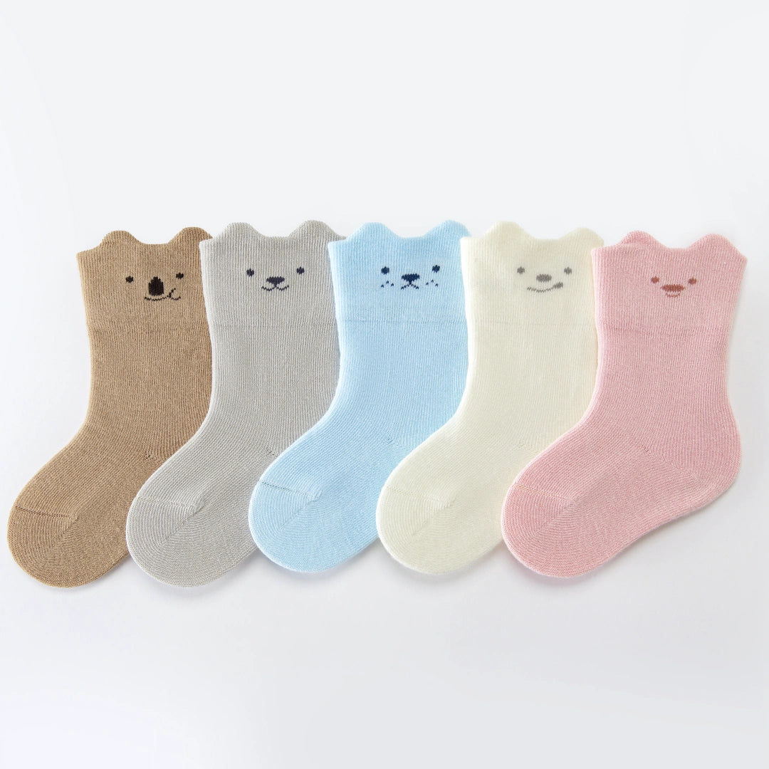 Baby’s Minimalist 'Happy Face' 95% Cotton Socks