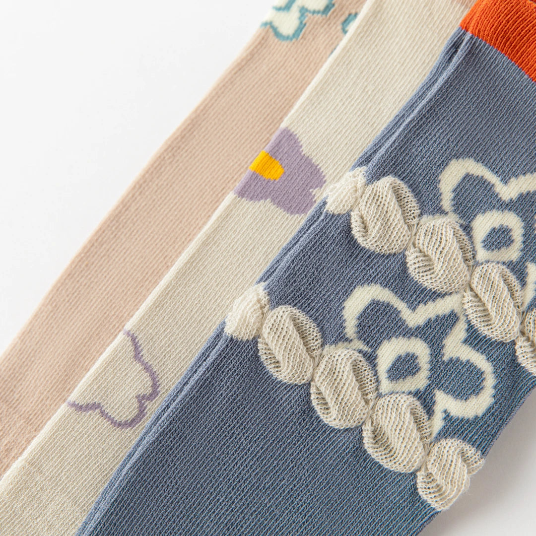 Baby’s Artsy Doodles' Textured Cloud & Flower Knee-High 3-Pack