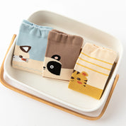 Baby’s Cartoon Tiger & Panda Striped Knee-High Socks 3-Pack