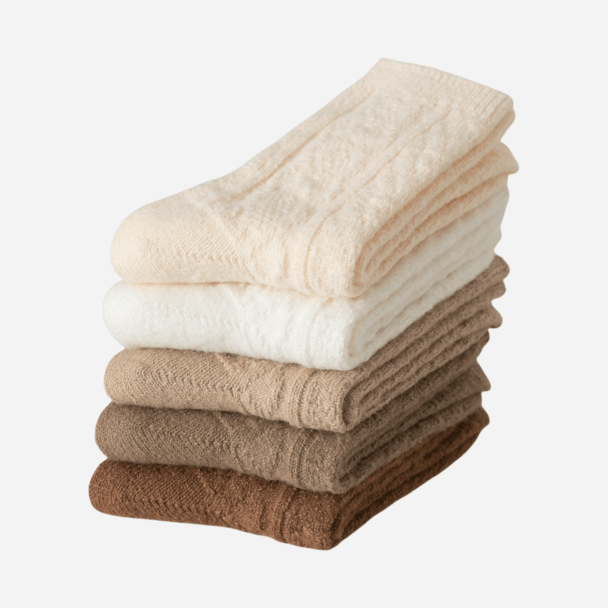 Women's Cozy Cable Knit Crew Socks - 4 Pairs