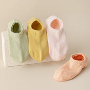 Women's 95% Cotton Candy Mesh No-Show Socks - product photo showing breathable mesh comfort
