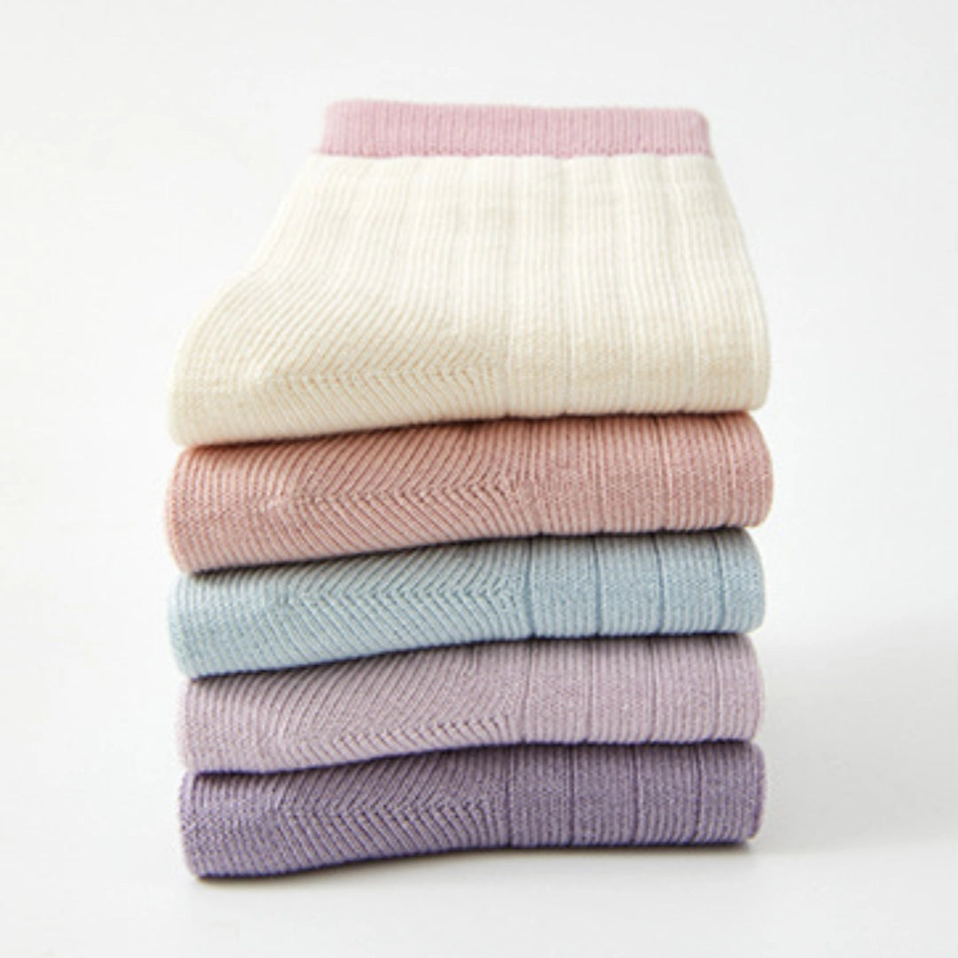 97% Cotton Ribbed Crew Socks 5-Pack