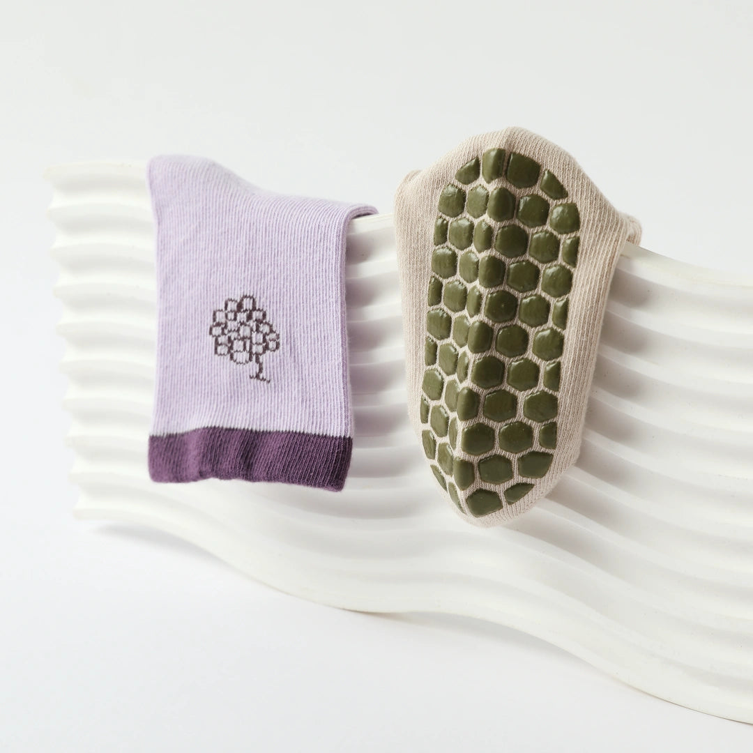 Baby’s First Journey Non-Slip Floor Socks with 4-Pack