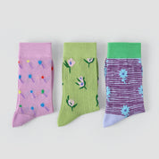 Women's Shimmer Mesh Crew Socks (3-Pack)