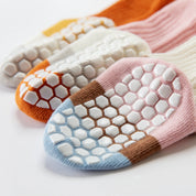 Baby & Toddler Retro Colorblock Stripe Non-Slip Socks 3-Pack - sock set showing secure grip comfort