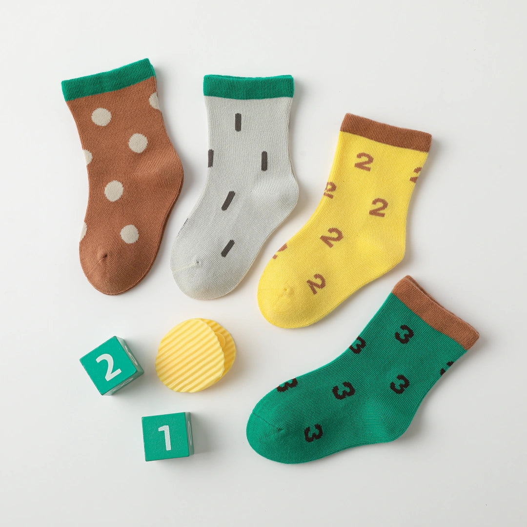Baby's First Numbers & Shapes Long-Staple Cotton 4-Pack