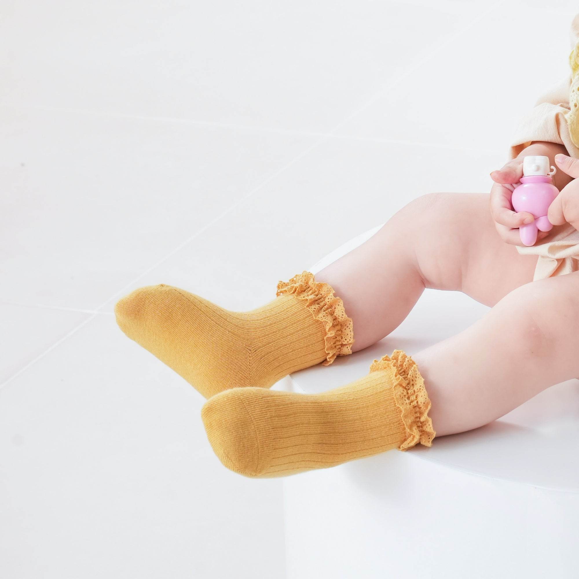 Babies Petal Cuff Ankle Socks-3 pack - Weavasocks
