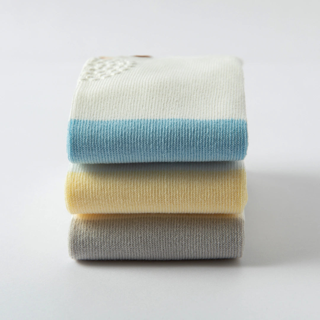 Baby’s Cartoon Knee-Pad Protection & Dual Grip Socks 3-Pack