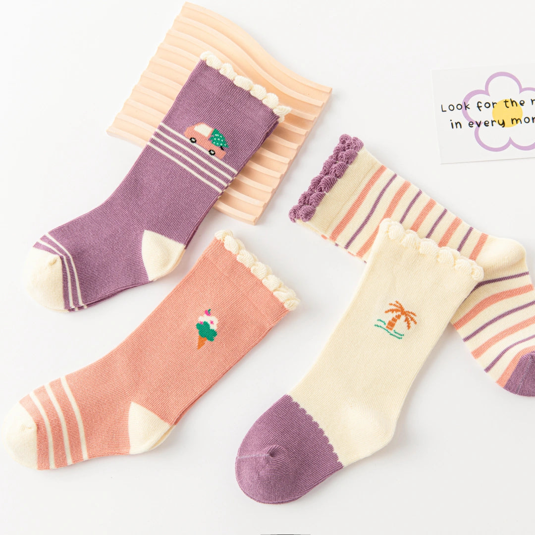 Baby’s Holiday & Ice Cream Ruffle Socks 4-Pack