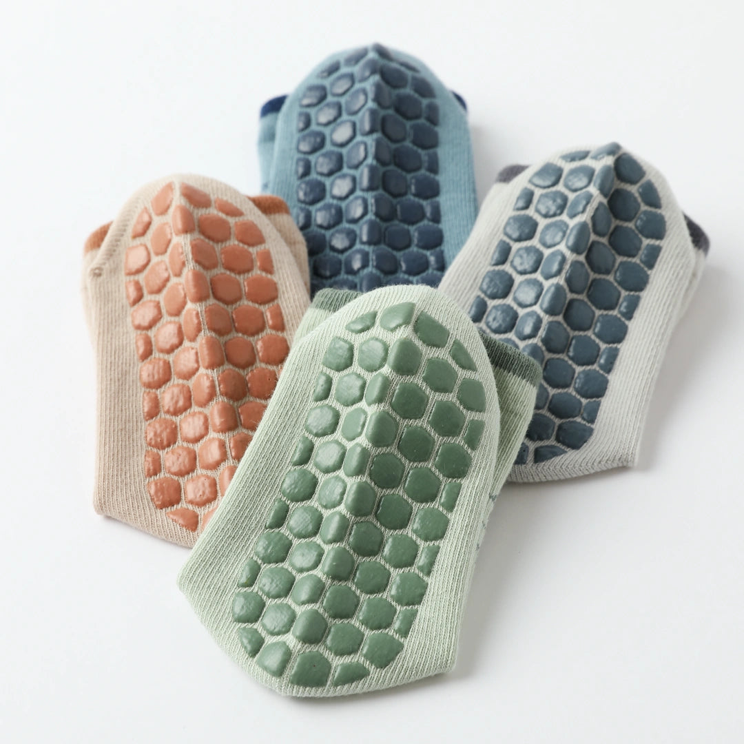 Baby’s First Journey Floor Socks with Full Grip 4-Pack