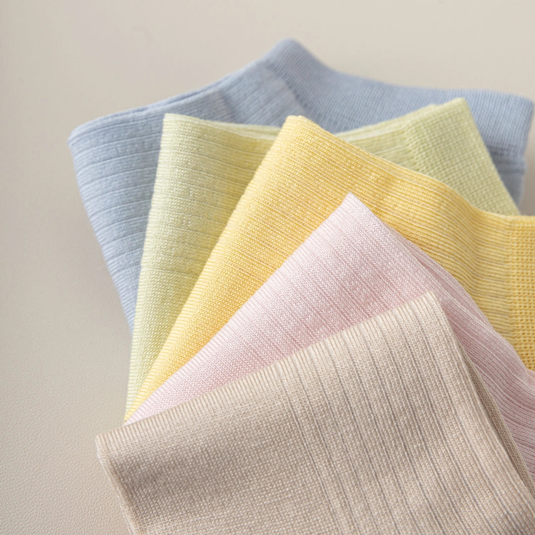 Women's Mulberry Silk & Modal Ultra-Thin Low-Cut Socks - product photo showing modal and mulberry silk comfort