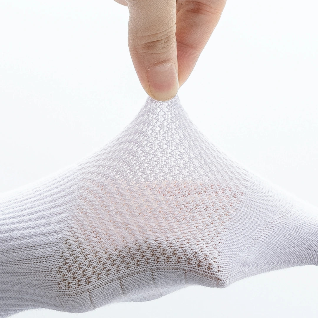 "Titan Mesh" Big & Tall Men's Ankle Socks - product photo showing breathable mesh comfort