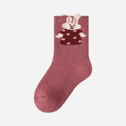 Kid's Cute Pop-Up Ear Bunny Socks - 5 Pairs