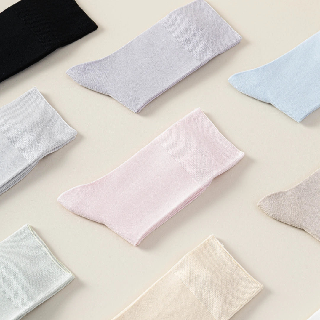 Women's Modal & Mulberry Silk Blend 7.5‘‘ All-Season Crew Socks