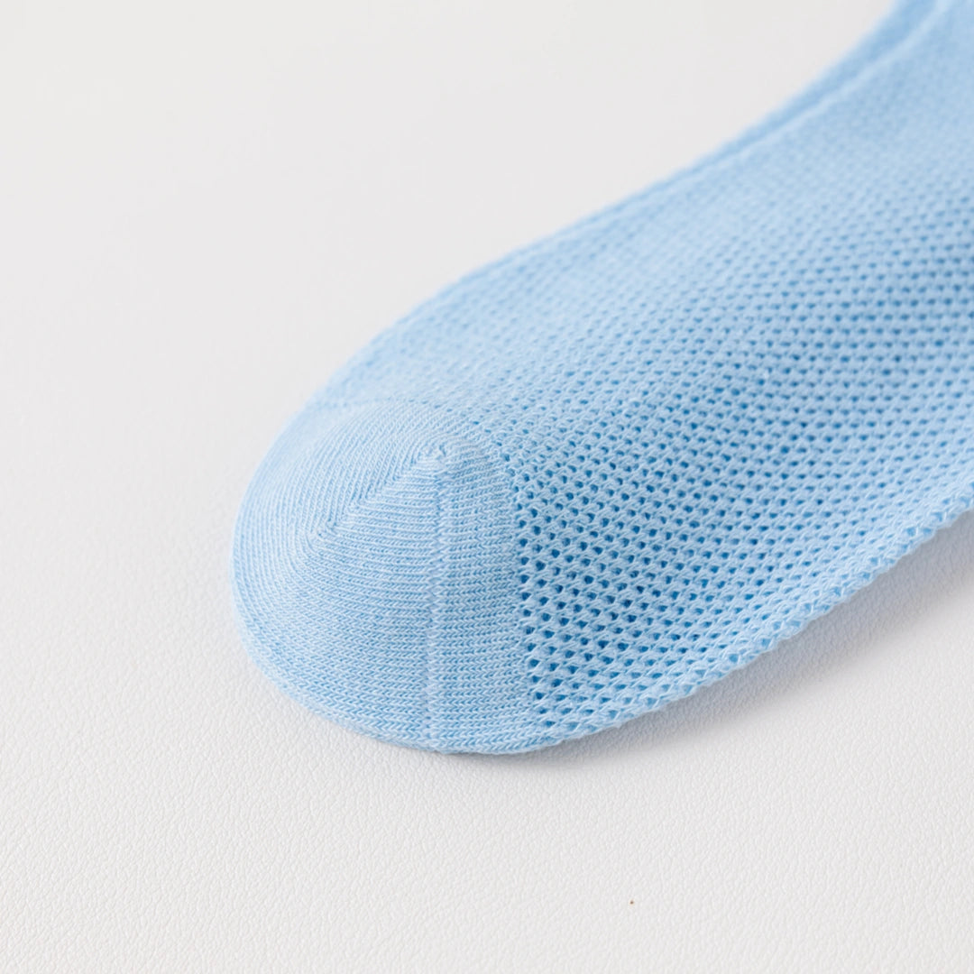 Kids' 99% Cotton Ultra-Soft Mesh Crew Socks (4-Pack) - sock set showing breathable mesh comfort