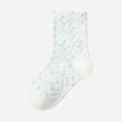 Kid's Girls' Sweet Blue Delicate Socks - 5 Pairs