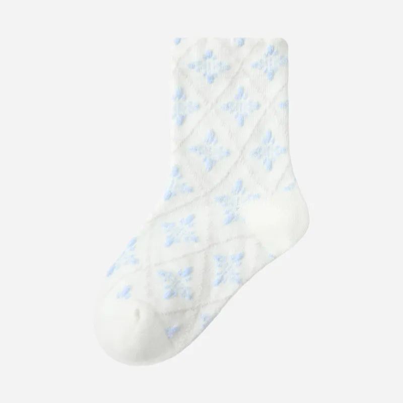 Kid's Girls' Sweet Blue Delicate Socks - 5 Pairs
