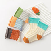 Baby’s Retro Cable Knit Color-Block Socks 4-Pack