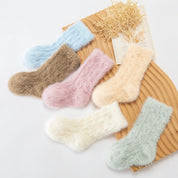Baby’s Winter Marshmallow' Mink Velvet Fuzzy Crew