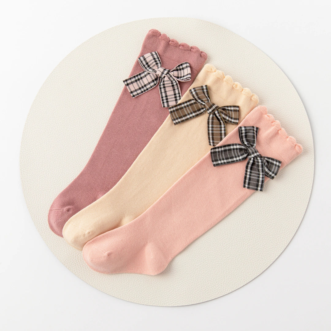 Baby’s Cute Bow Knee-High Socks 3-Pack