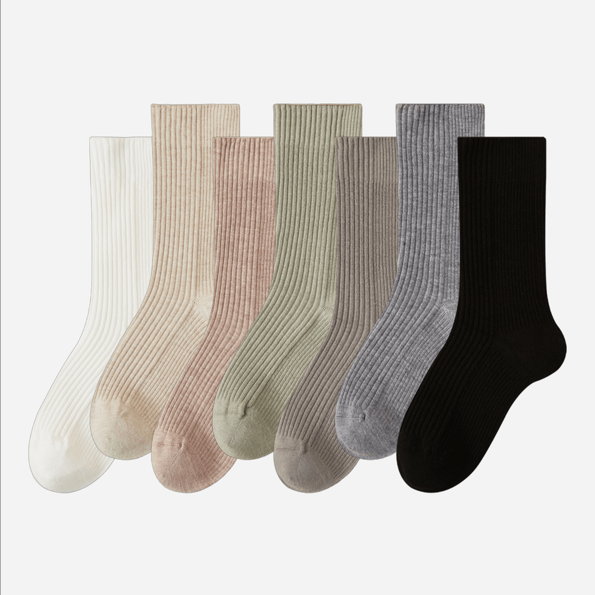 Women's Luxe Wool & Silk Ribbed Socks - Single Pair