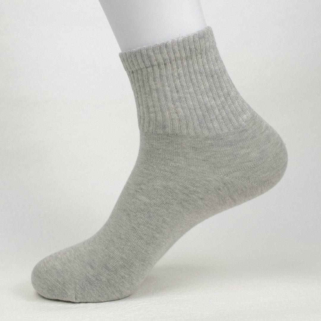 Men's 98% Cotton High-Density Ribbed Crew Socks - detail photo showing soft cotton-rich comfort
