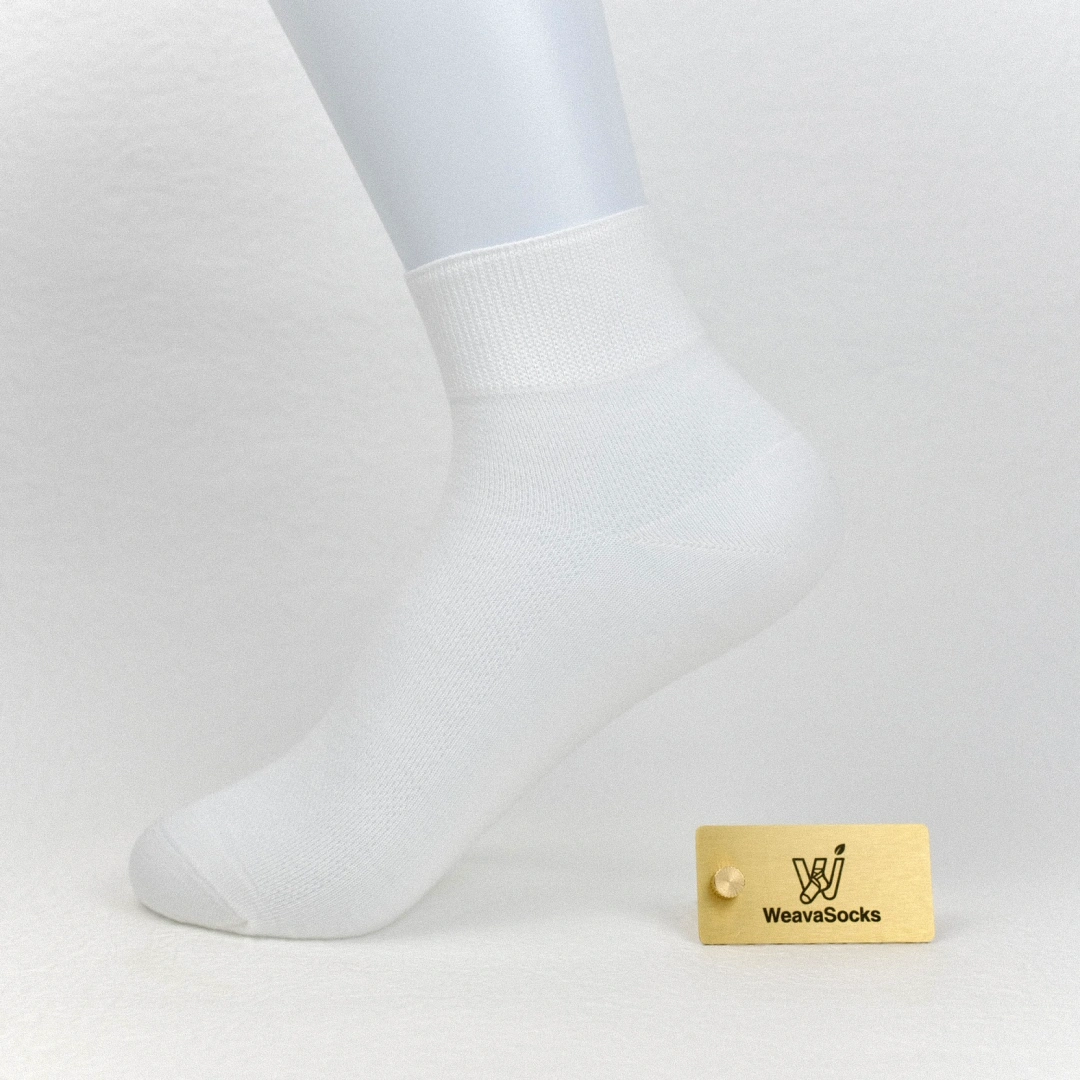 Women's 99% Supima® Cotton Breathable Mesh Ankle Socks - product photo showing breathable mesh comfort
